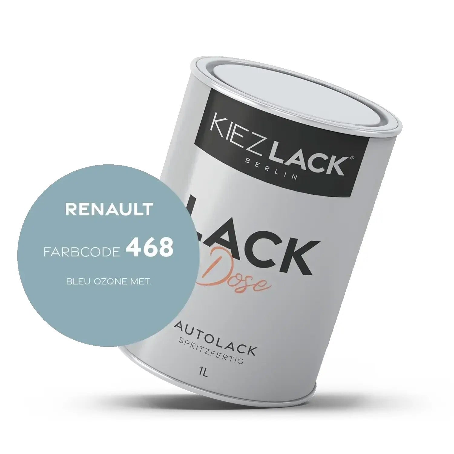 Kiezlack 1K Autolack Lackdose Basislack spritzfertig Renault 468 BLEU OZONE MET.