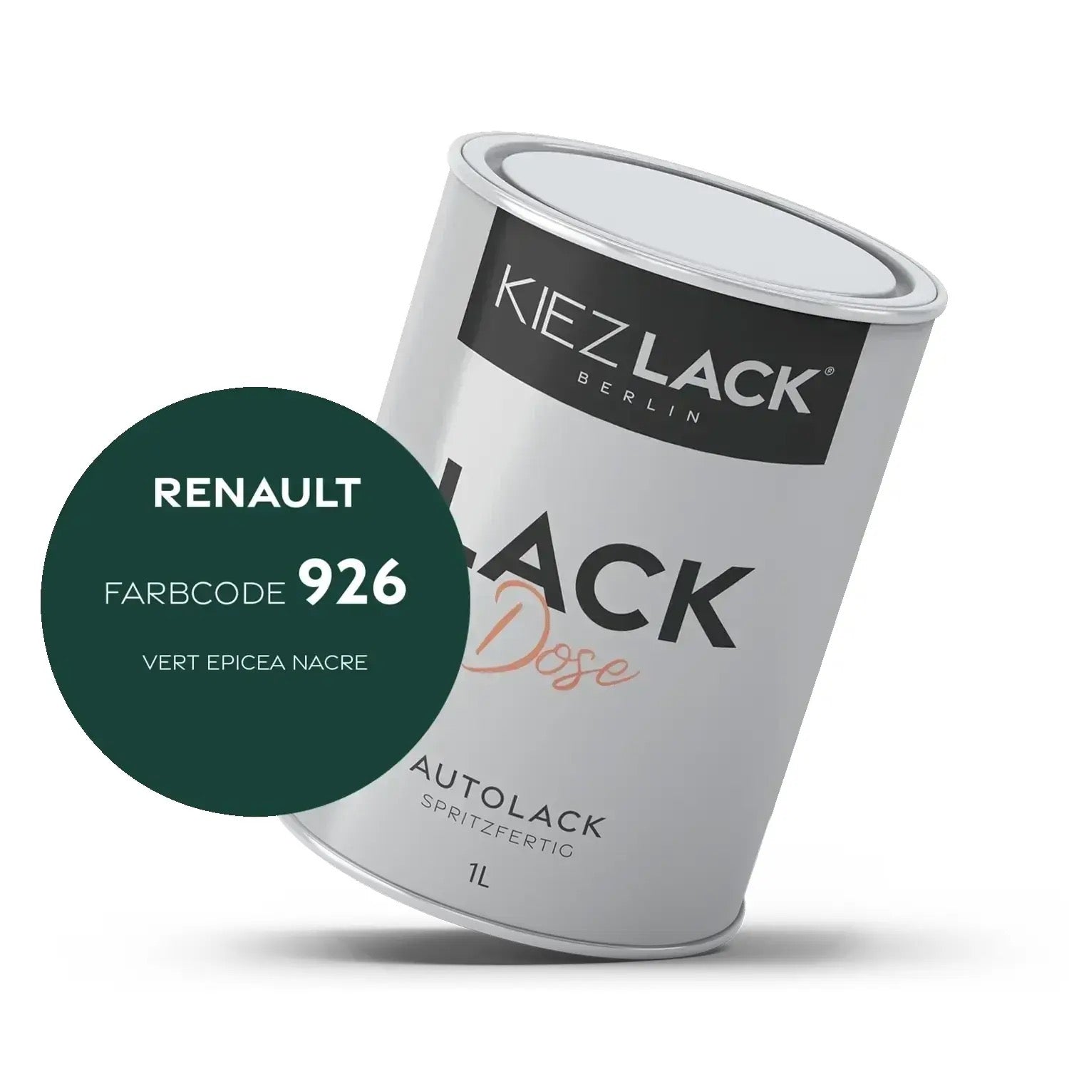 Kiezlack 1K Autolack Lackdose Basislack spritzfertig Renault 926 VERT EPICEA NACRE