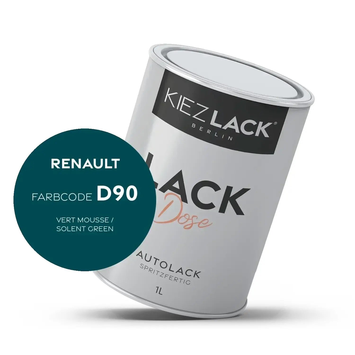 Kiezlack 1K Autolack Lackdose Basislack spritzfertig Renault D90 VERT MOUSSE