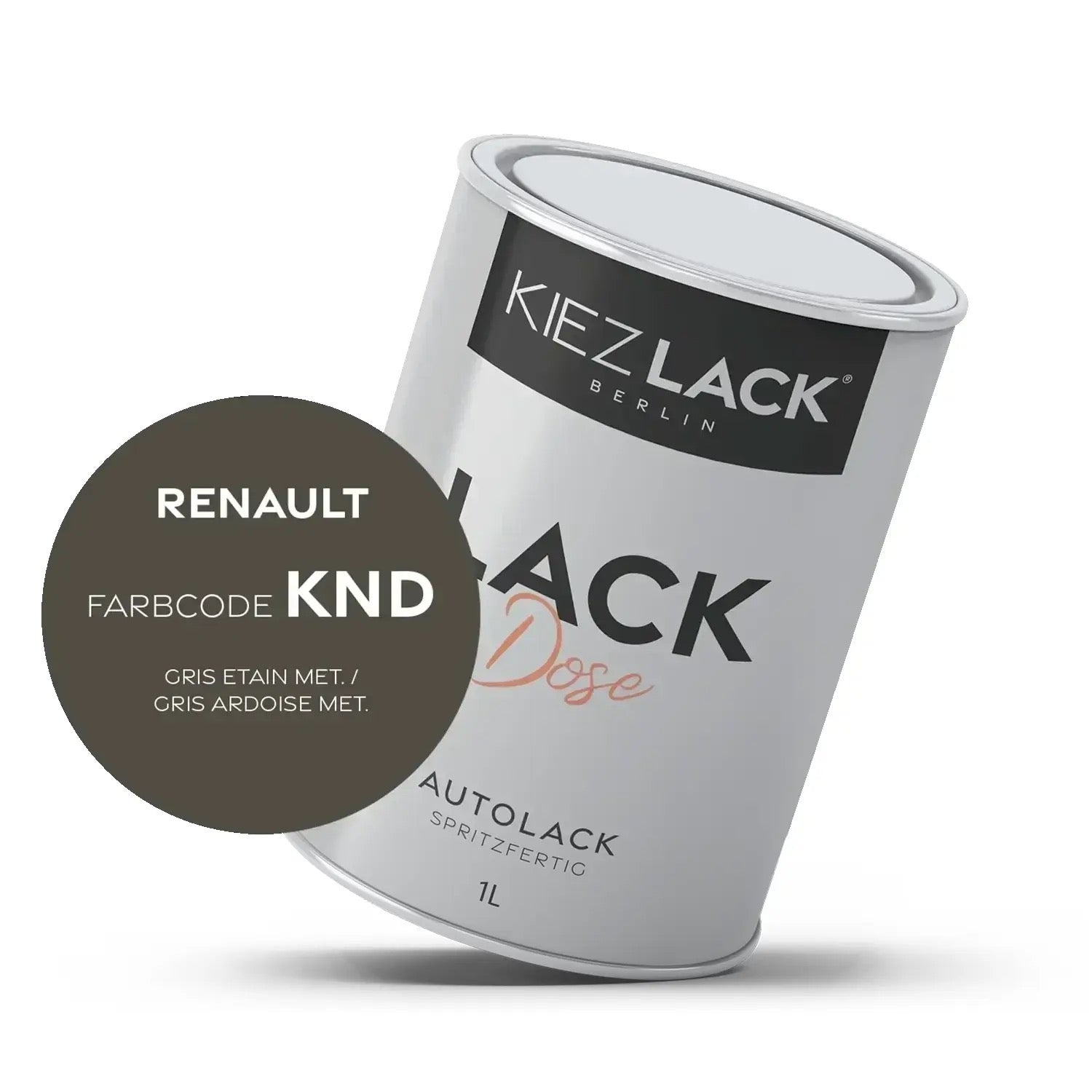 Kiezlack 1K Autolack Lackdose Basislack spritzfertig Renault KND GRIS ETAIN MET.