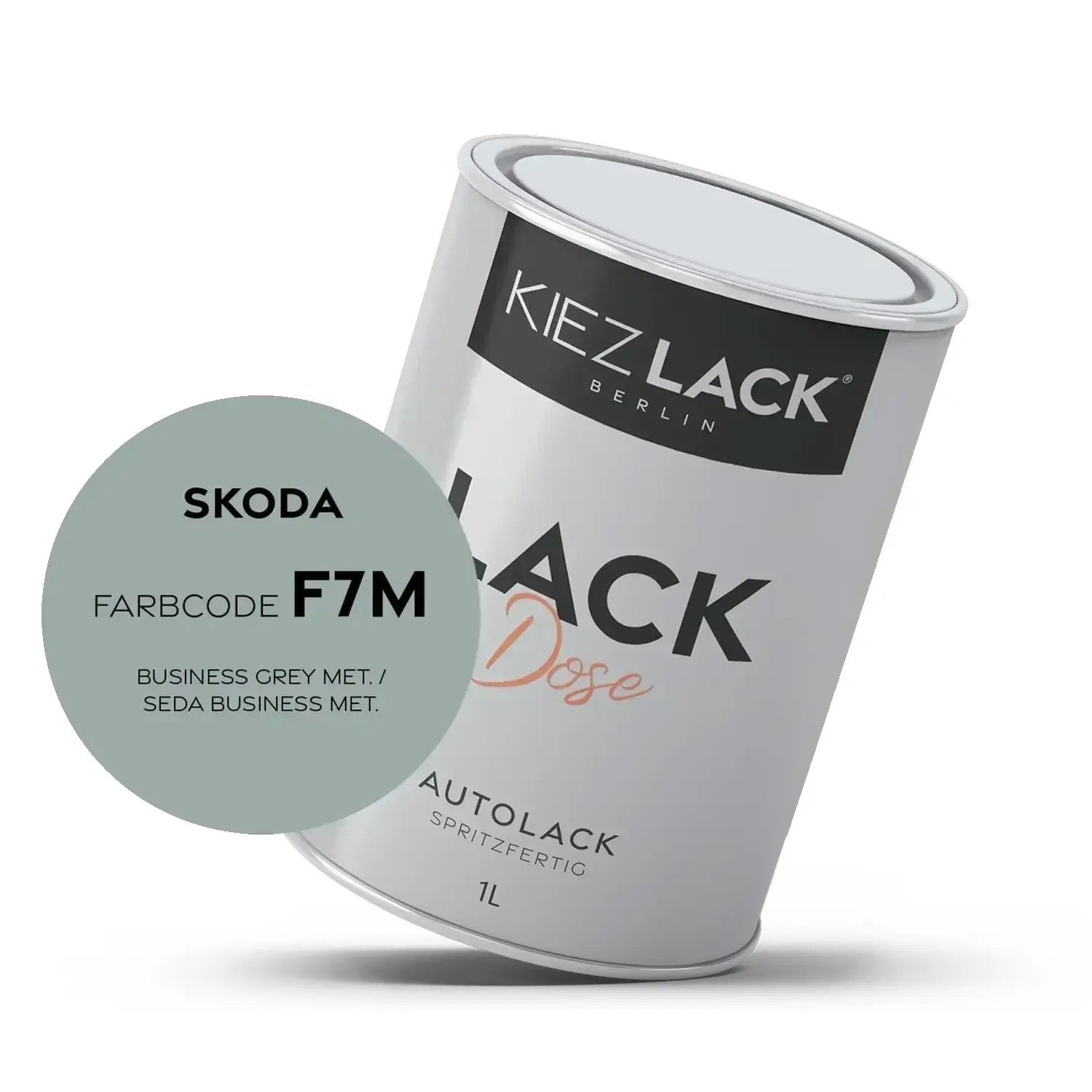Kiezlack 1K Autolack Lackdose Basislack spritzfertig Skoda F7M BUSINESS GREY MET.