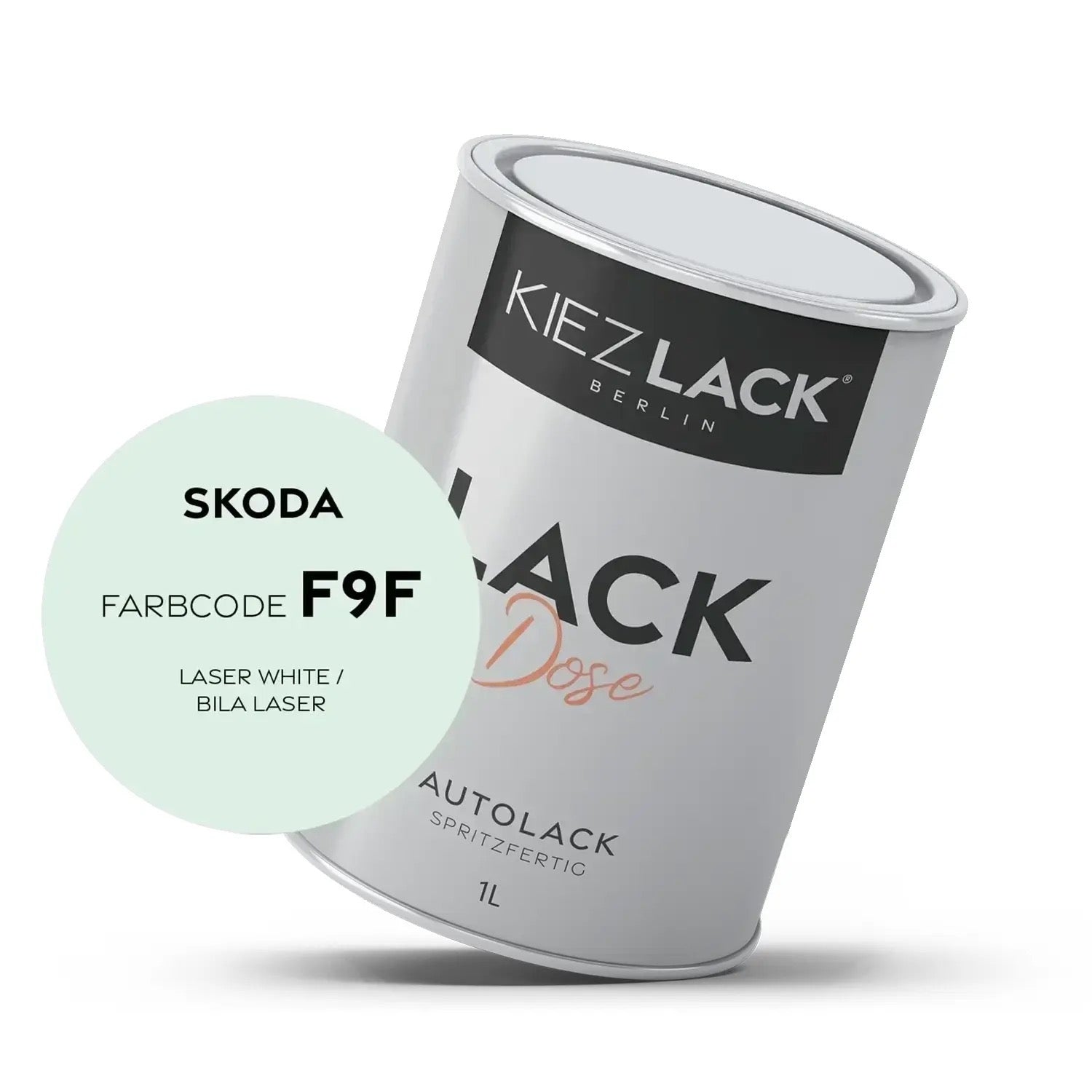 Kiezlack 1K Autolack Lackdose Basislack spritzfertig Skoda F9F LASER WHITE