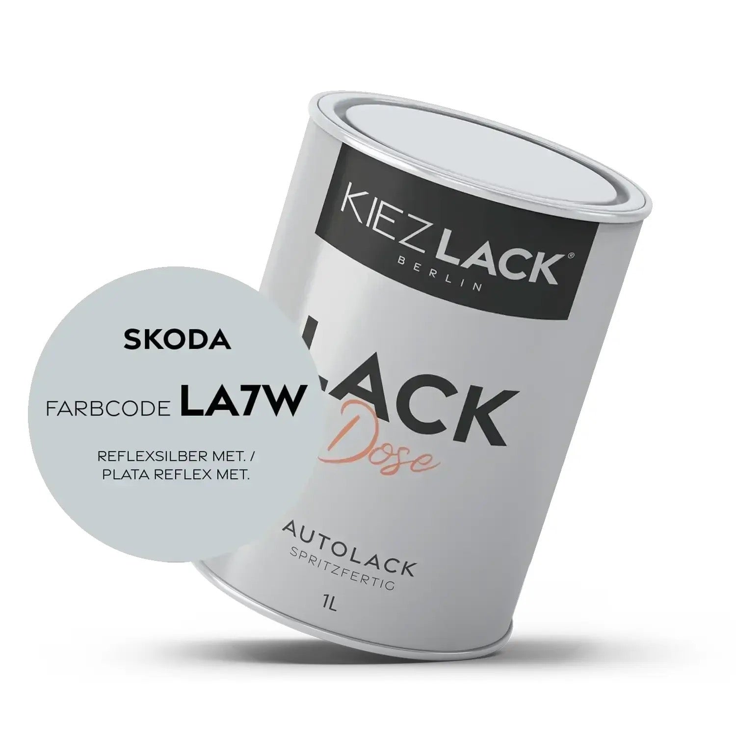 Kiezlack 1K Autolack Lackdose Basislack spritzfertig Volkswagen LA7W REFLEXSILBER MET.
