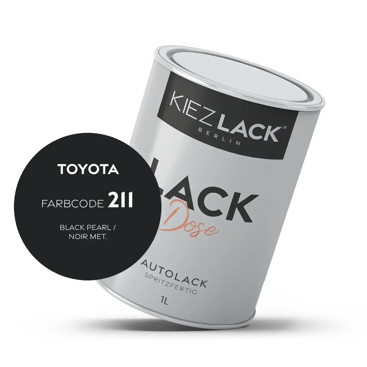 Kiezlack 1K Autolack Lackdose Basislack spritzfertig Toyota 211 BLACK PEARL