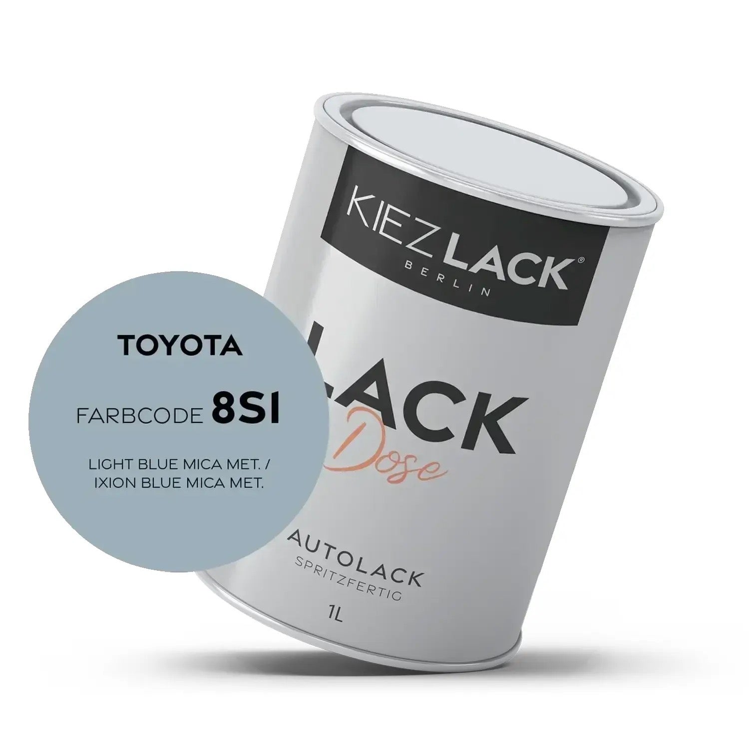 Kiezlack 1K Autolack Lackdose Basislack spritzfertig Toyota 8S1 LIGHT BLUE MICA MET.