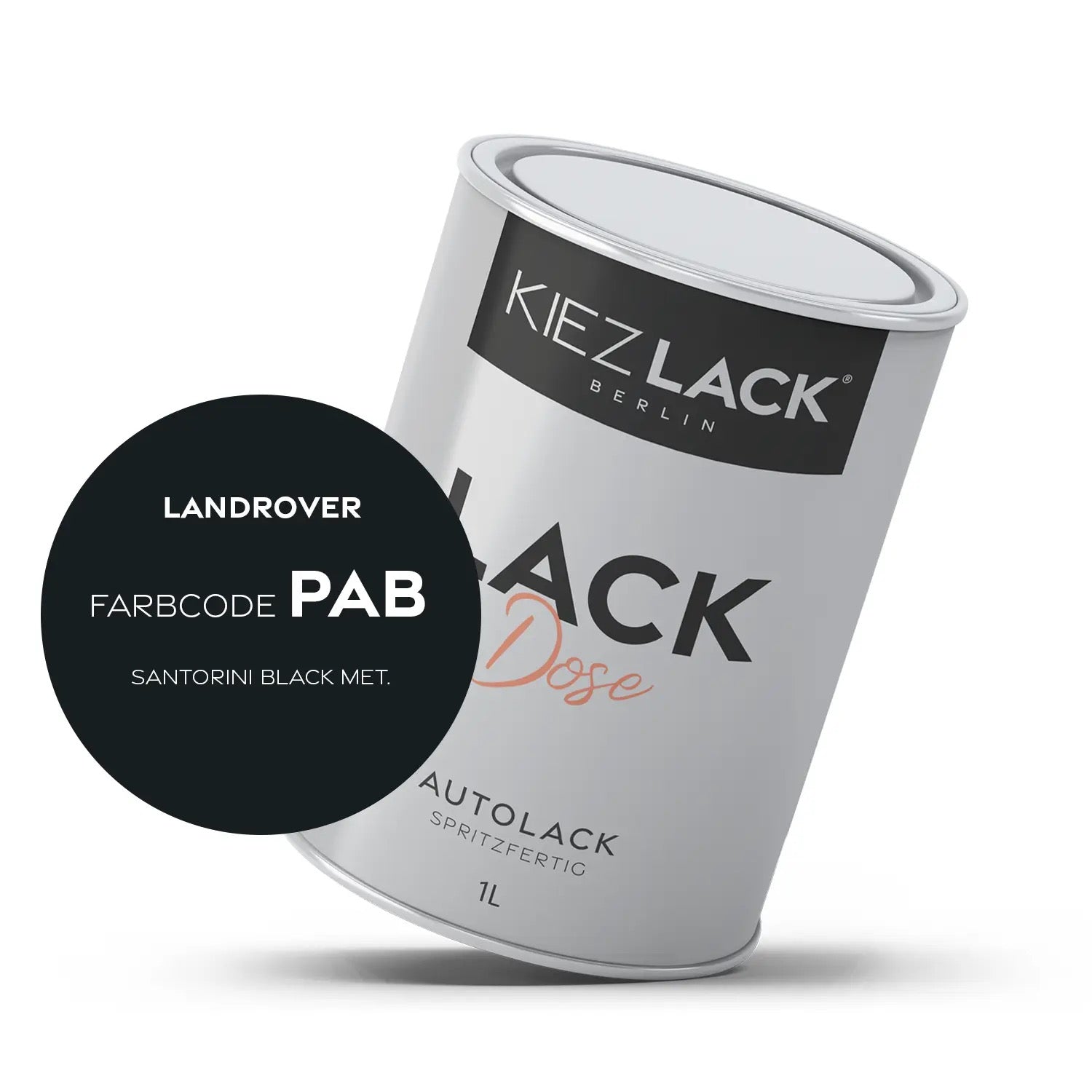 Kiezlack 1K Autolack Lackdose Basislack spritzfertig LANDROVER PAB SANTORINI BLACK MET.
