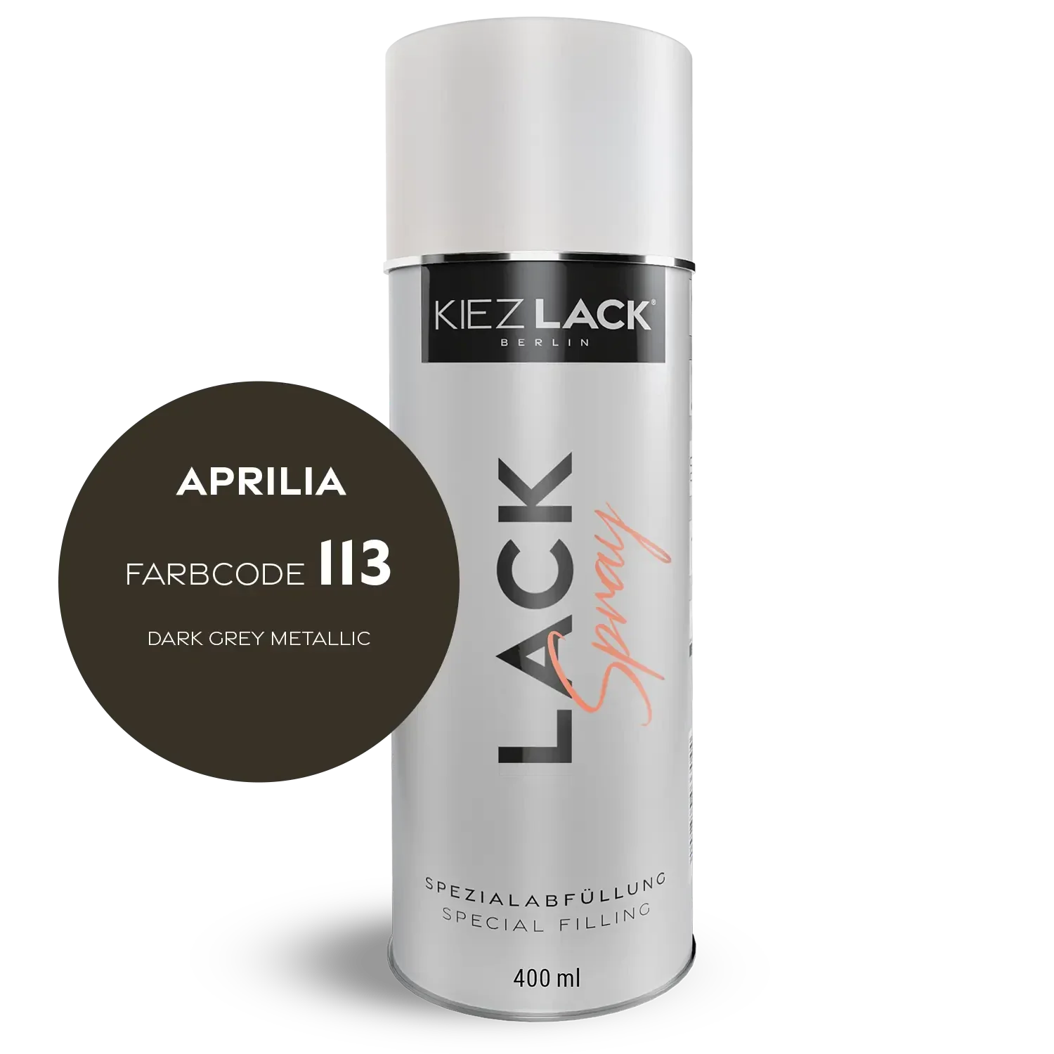 Kiezlack 1K Motorradlack Spraydose Aprilia 113 DARK GREY METALLIC
