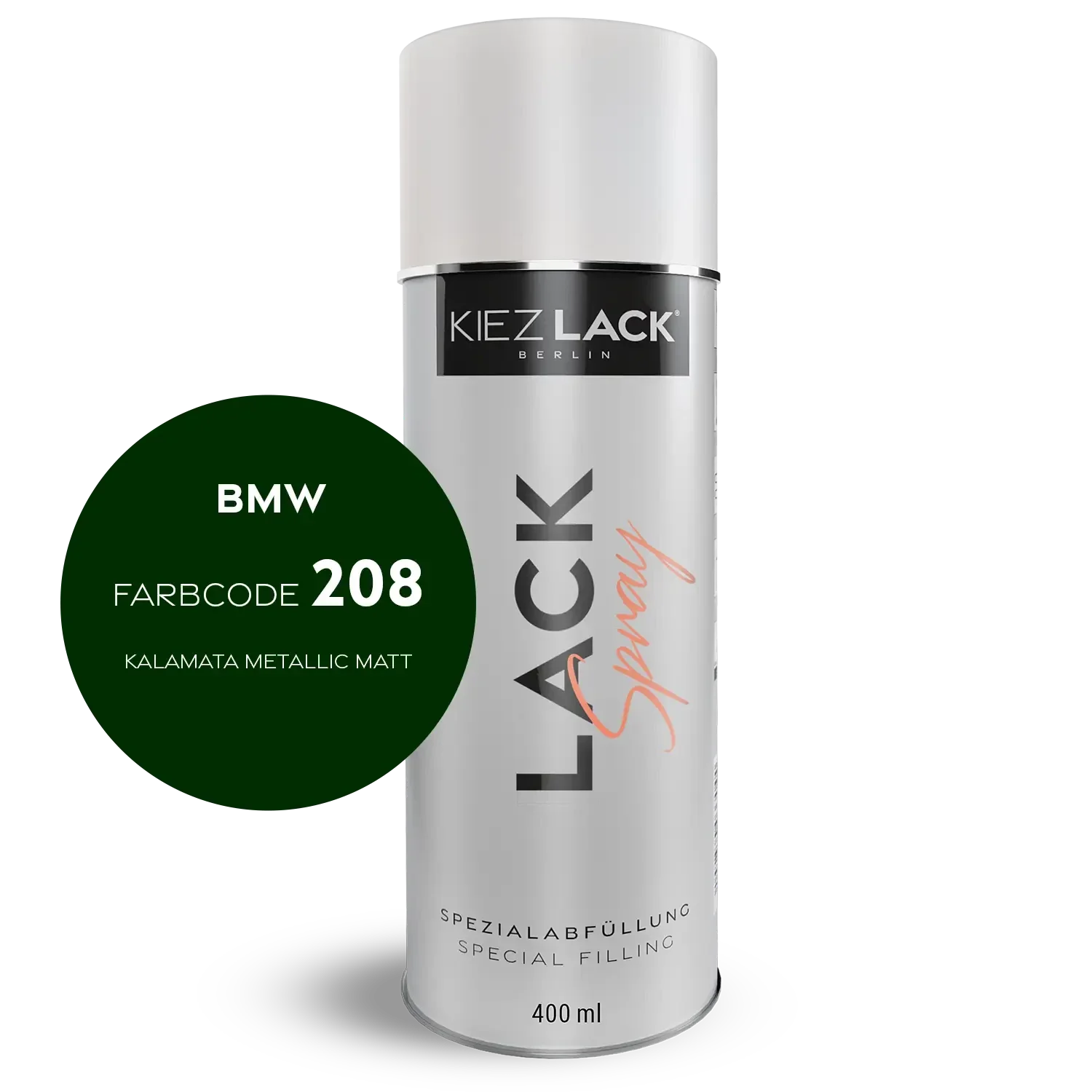 Kiezlack 1K Motorradlack Spraydose BMW 208 KALAMATA METALLIC MATT