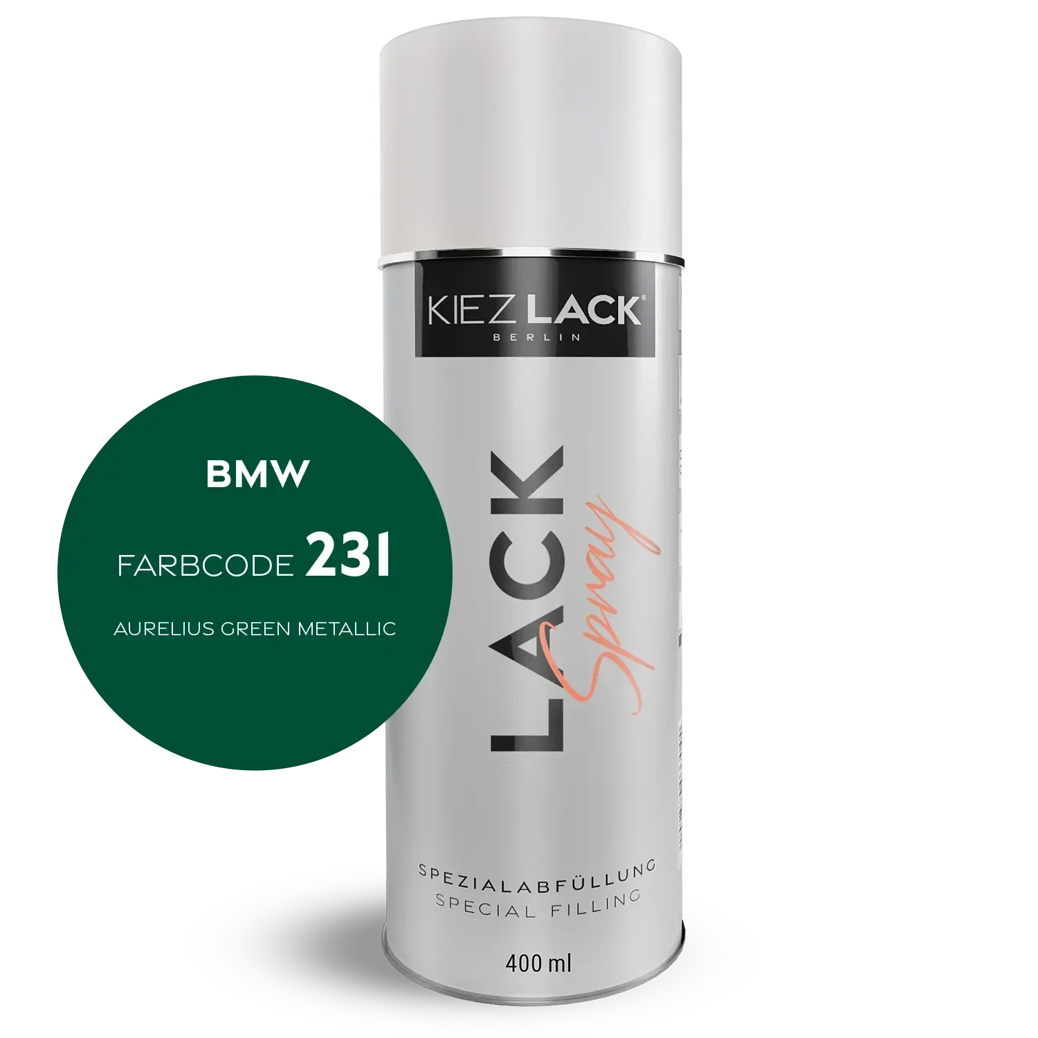 Kiezlack 1K Motorradlack Spraydose BMW 231 AURELIUS GREEN METALLIC