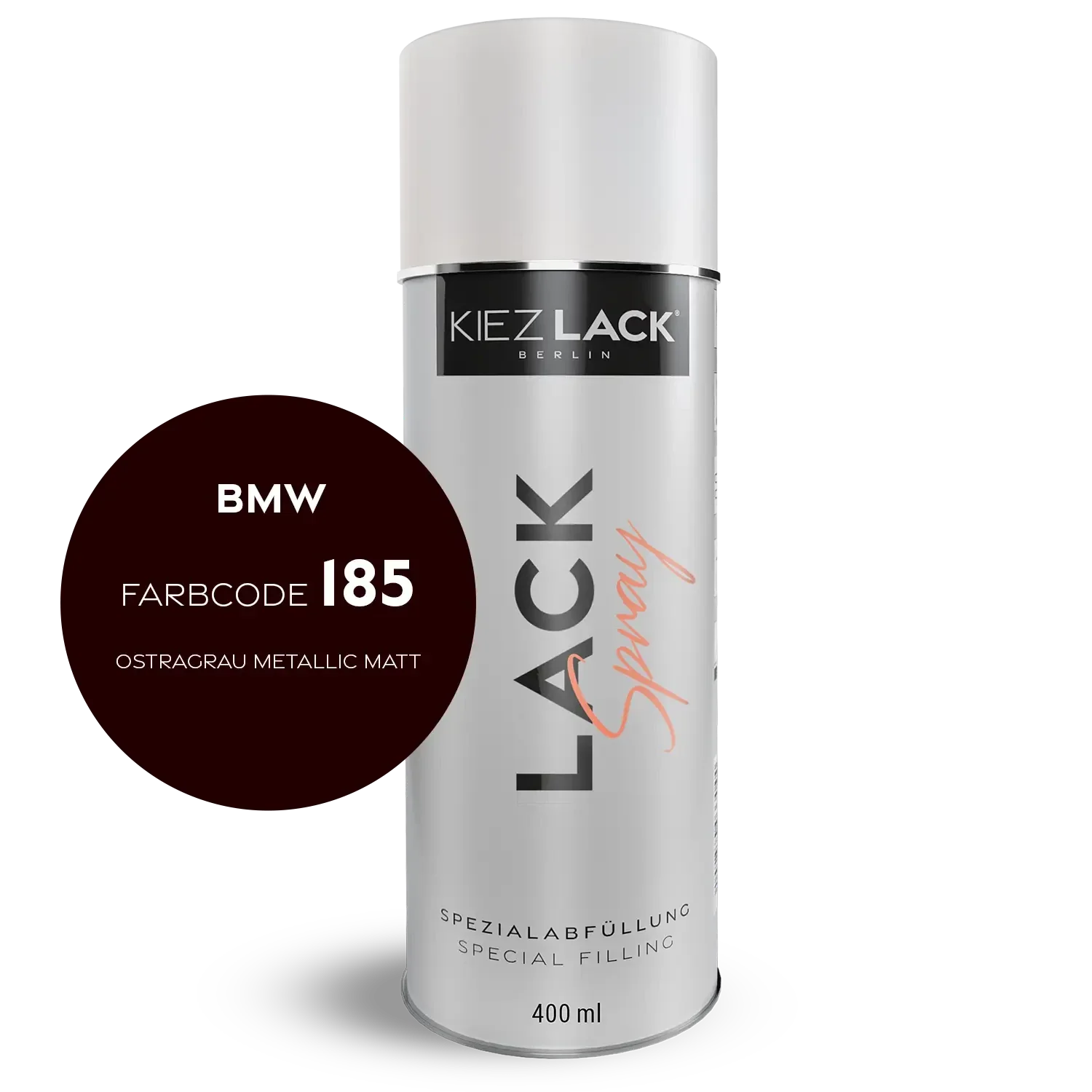 Kiezlack 1K Motorradlack Spraydose BMW 185 OSTRAGRAU METALLIC MATT