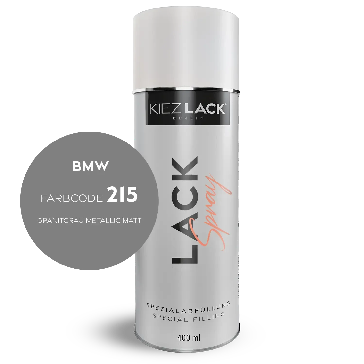 Kiezlack 1K Motorradlack Spraydose BMW 215 GRANITGRAU METALLIC MATT