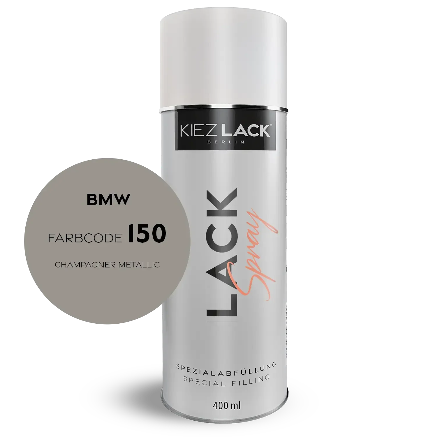 Kiezlack 1K Motorradlack Spraydose BMW 150 CHAMPAGNER METALLIC