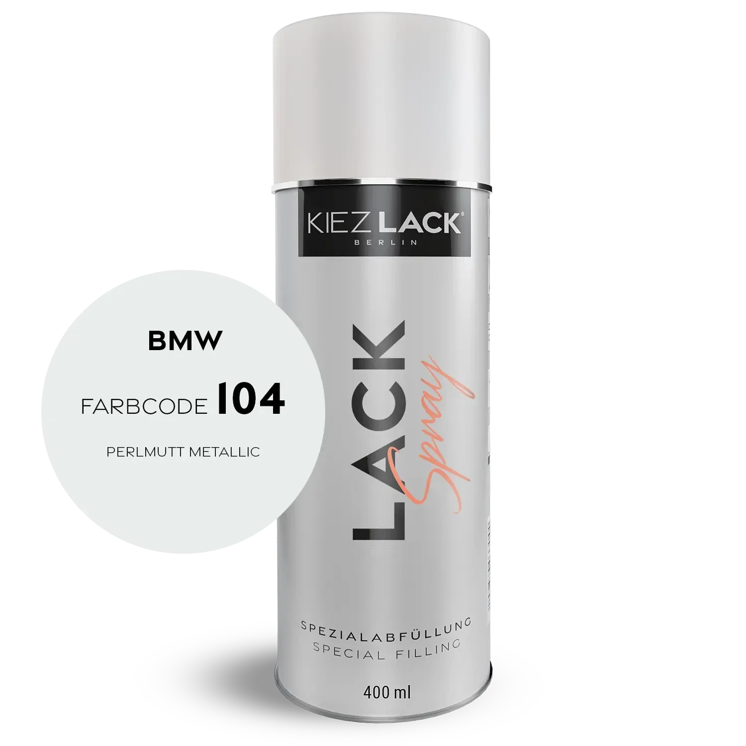 Kiezlack 1K Motorradlack Spraydose BMW 104 PERLMUTT METALLIC