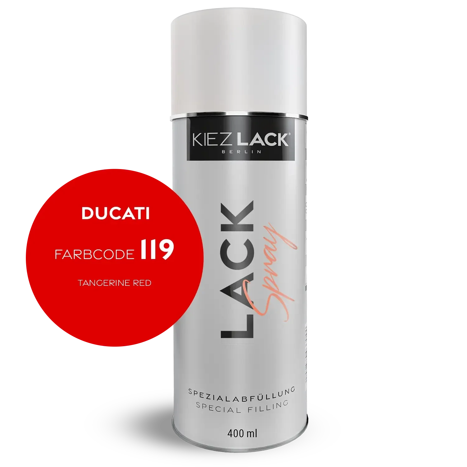 Kiezlack 1K Motorradlack Spraydose Ducati 119 TANGERINE RED