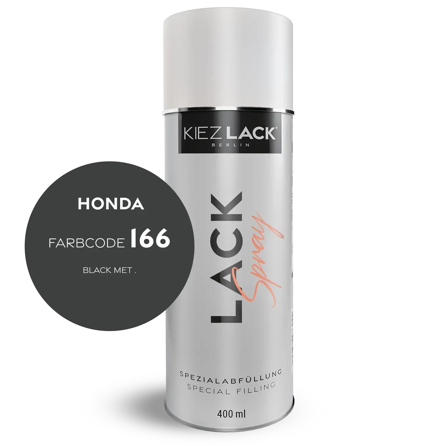 Kiezlack 1K Motorradlack Spraydose Honda 166 BLACK MET .
