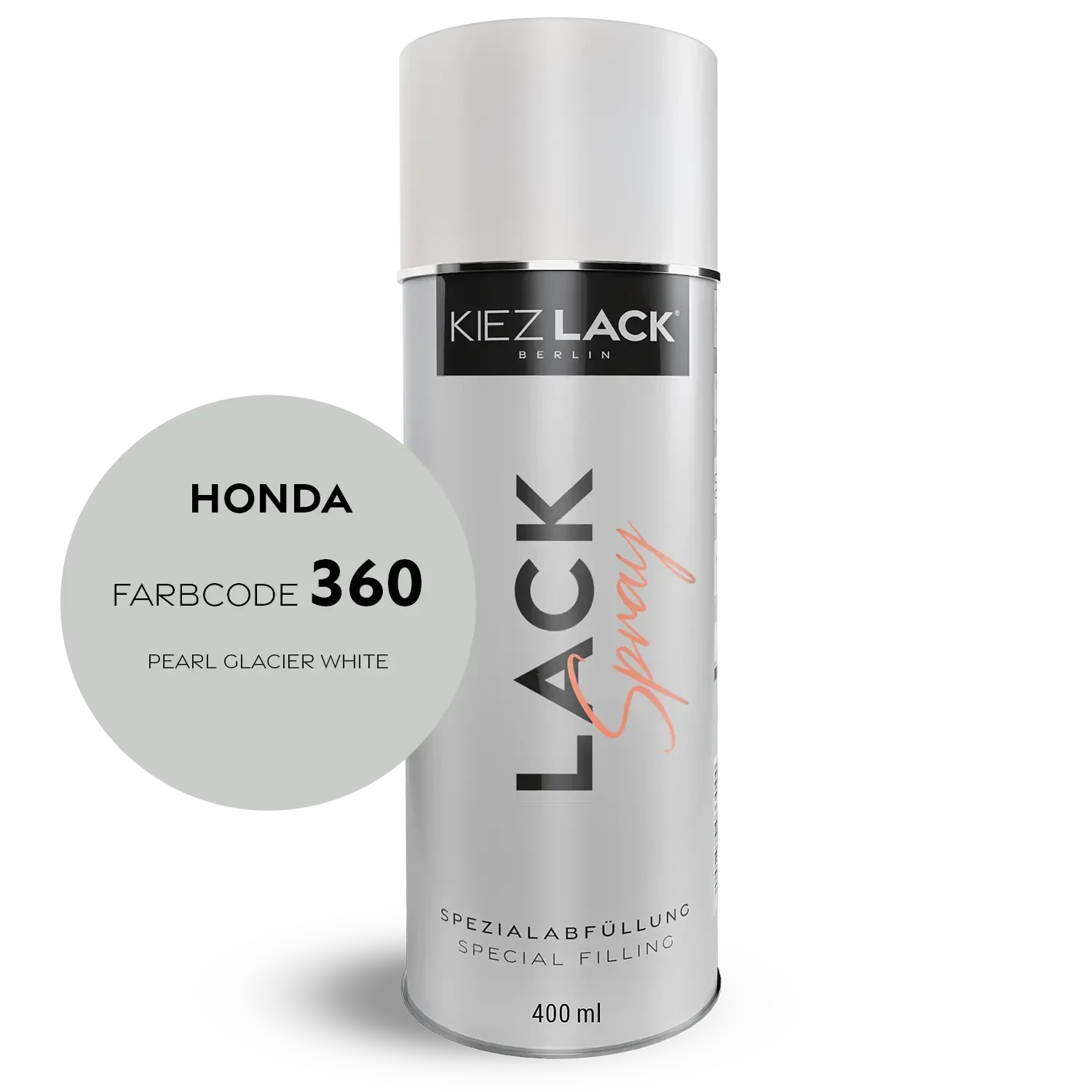 Kiezlack 1K Motorradlack Spraydose Honda 360 PEARL GLACIER WHITE