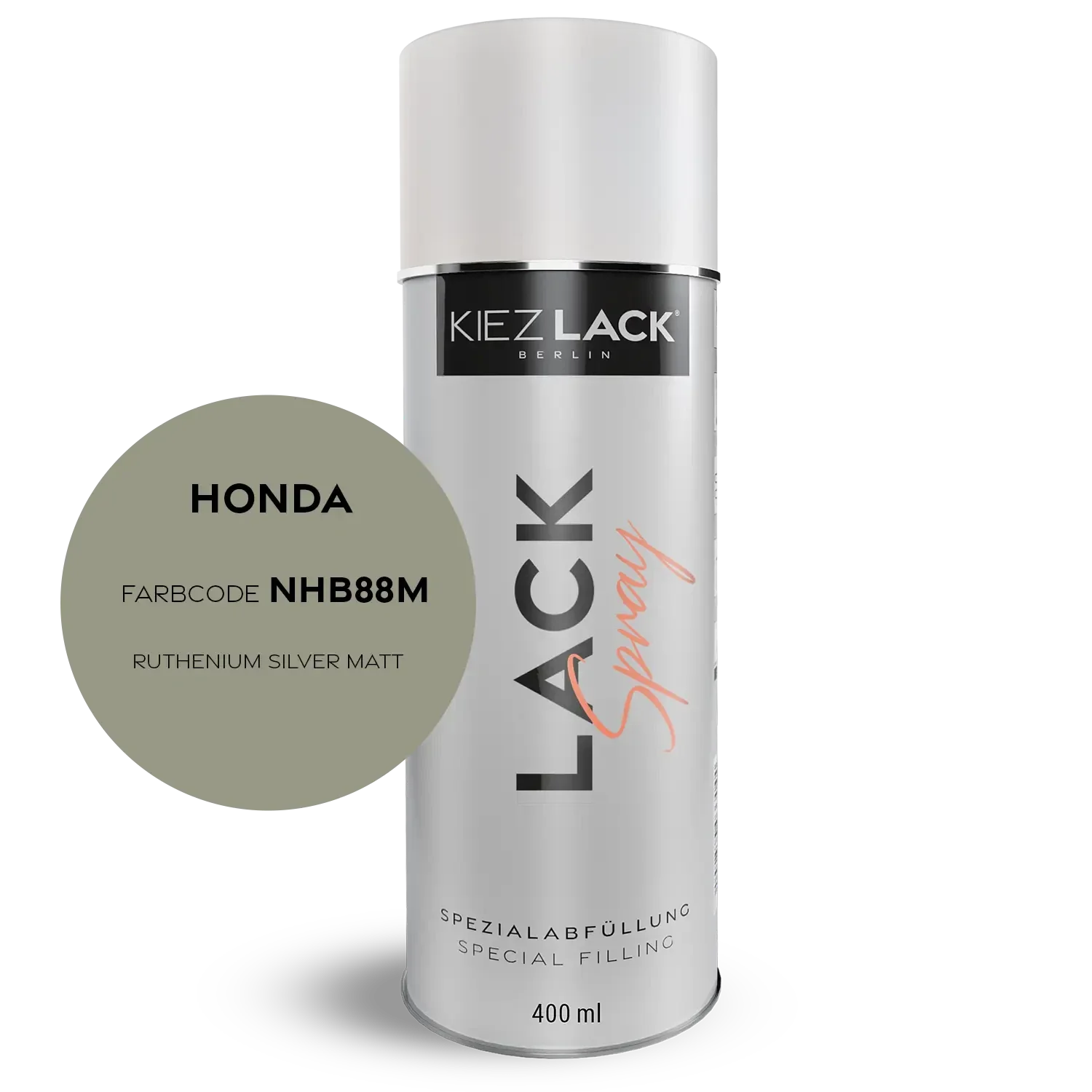 Kiezlack 1K Motorradlack Spraydose Honda NHB88M RUTHENIUM SILVER MATT