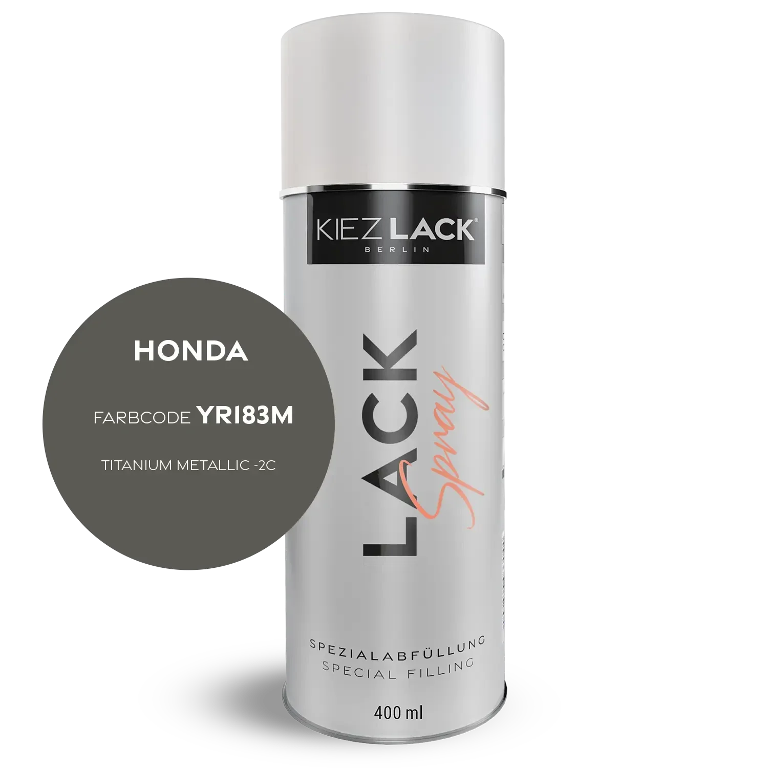 Kiezlack 1K Motorradlack Spraydose Honda YR183M TITANIUM METALLIC -2C