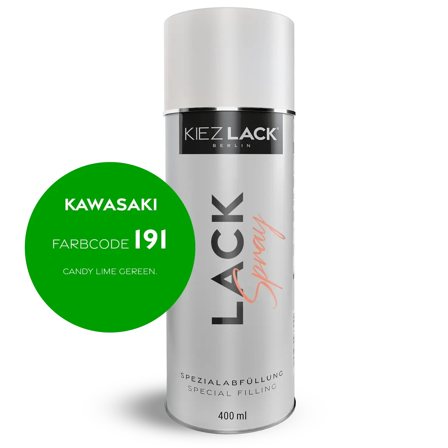 Kiezlack 1K Motorradlack Spraydose Kawasaki 191 CANDY LIME GEREEN.