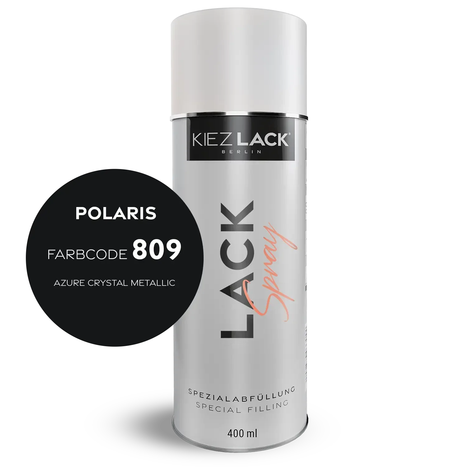 Kiezlack 1K Motorradlack Spraydose Polaris 809 AZURE CRYSTAL METALLIC