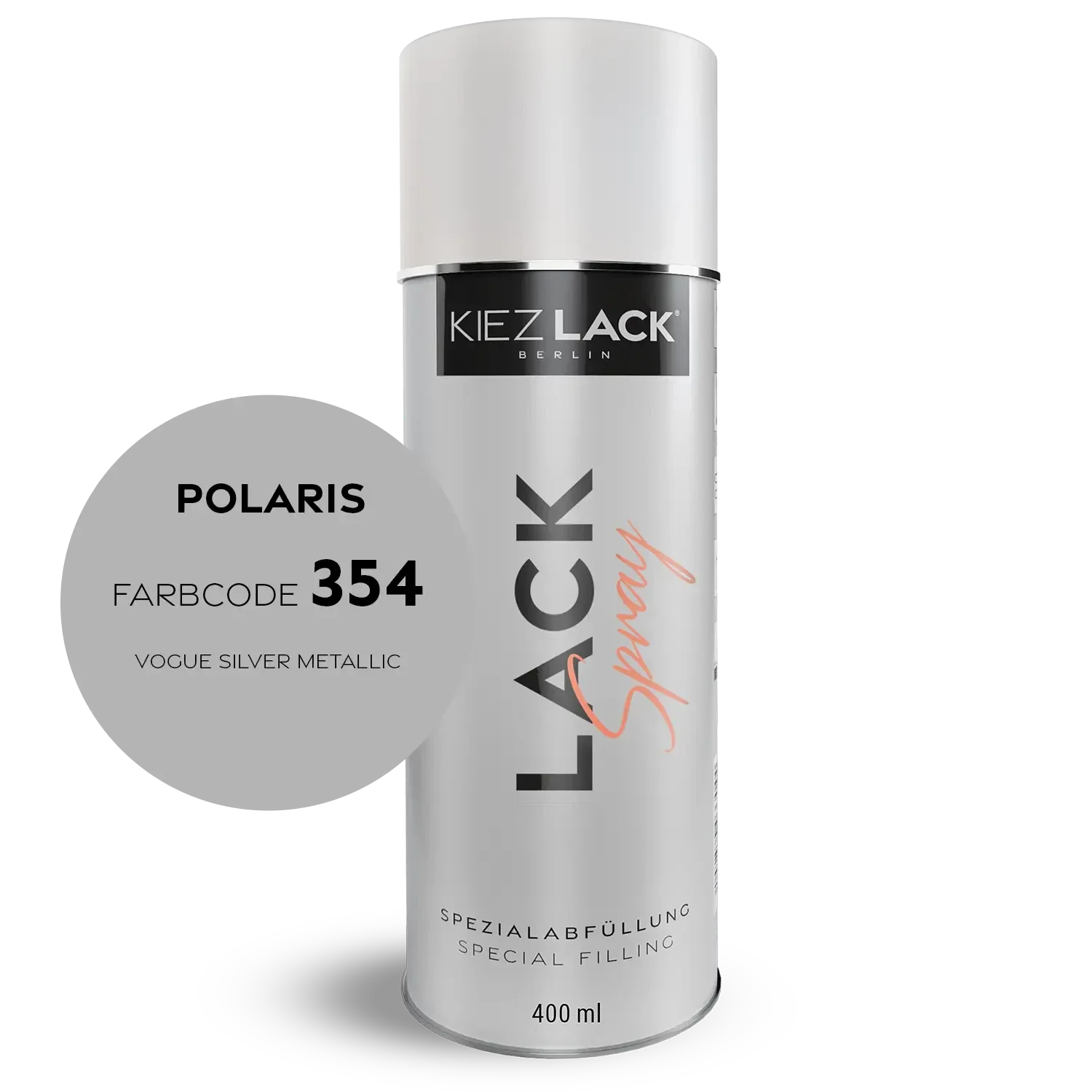 Kiezlack 1K Motorradlack Spraydose Polaris 354 VOGUE SILVER METALLIC