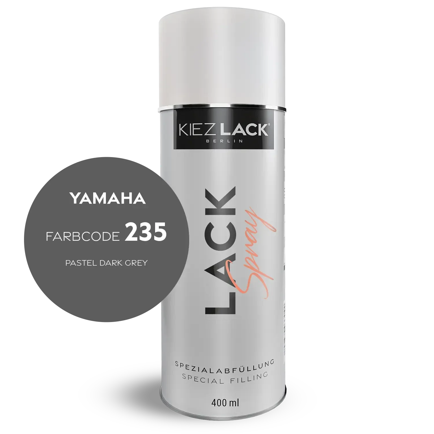 Kiezlack 1K Motorradlack Spraydose Yamaha 235 PASTEL DARK GREY