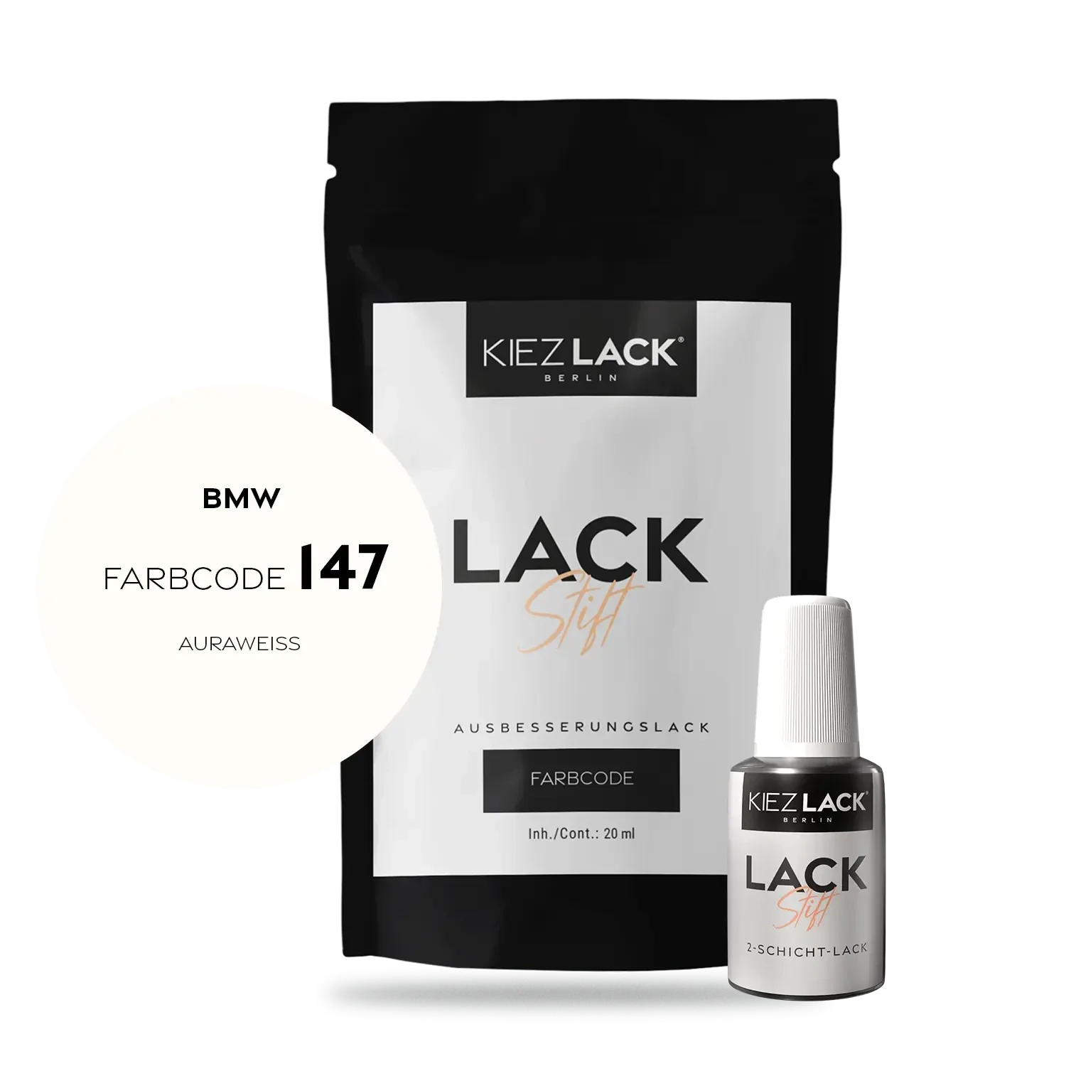 Kiezlack Motorradlack Lackstift BMW 147 AURAWEISS