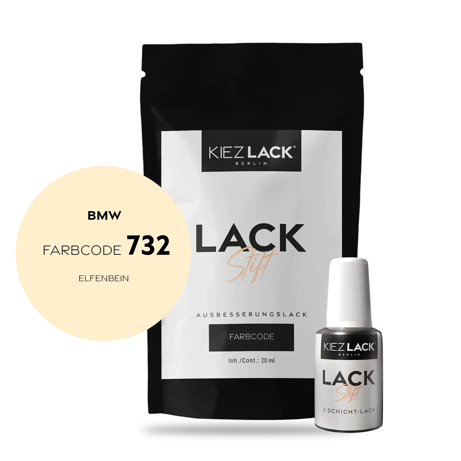 Kiezlack Motorradlack Lackstift BMW 156 ELFENBEIN