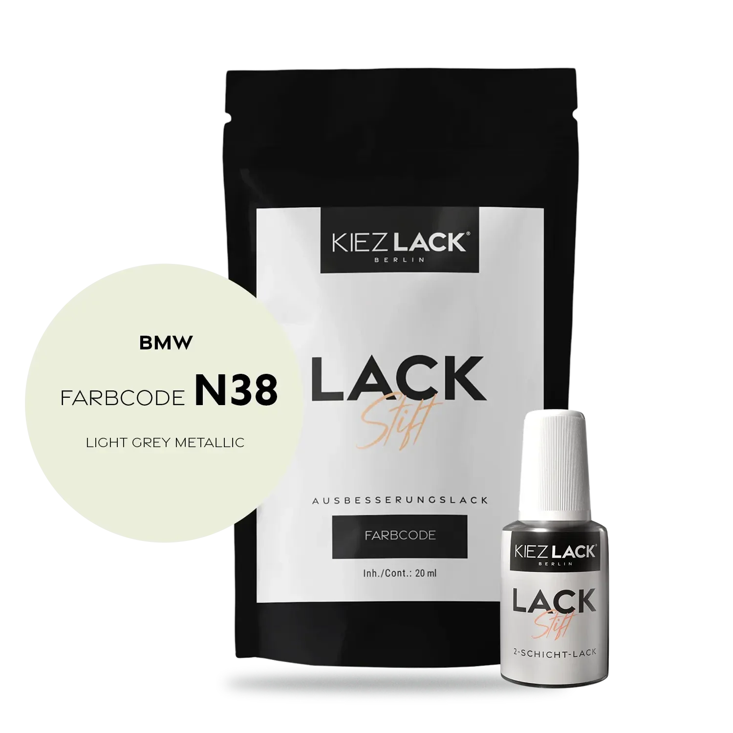 Kiezlack Motorradlack Lackstift BMW 198 LIGHT GREY METALLIC