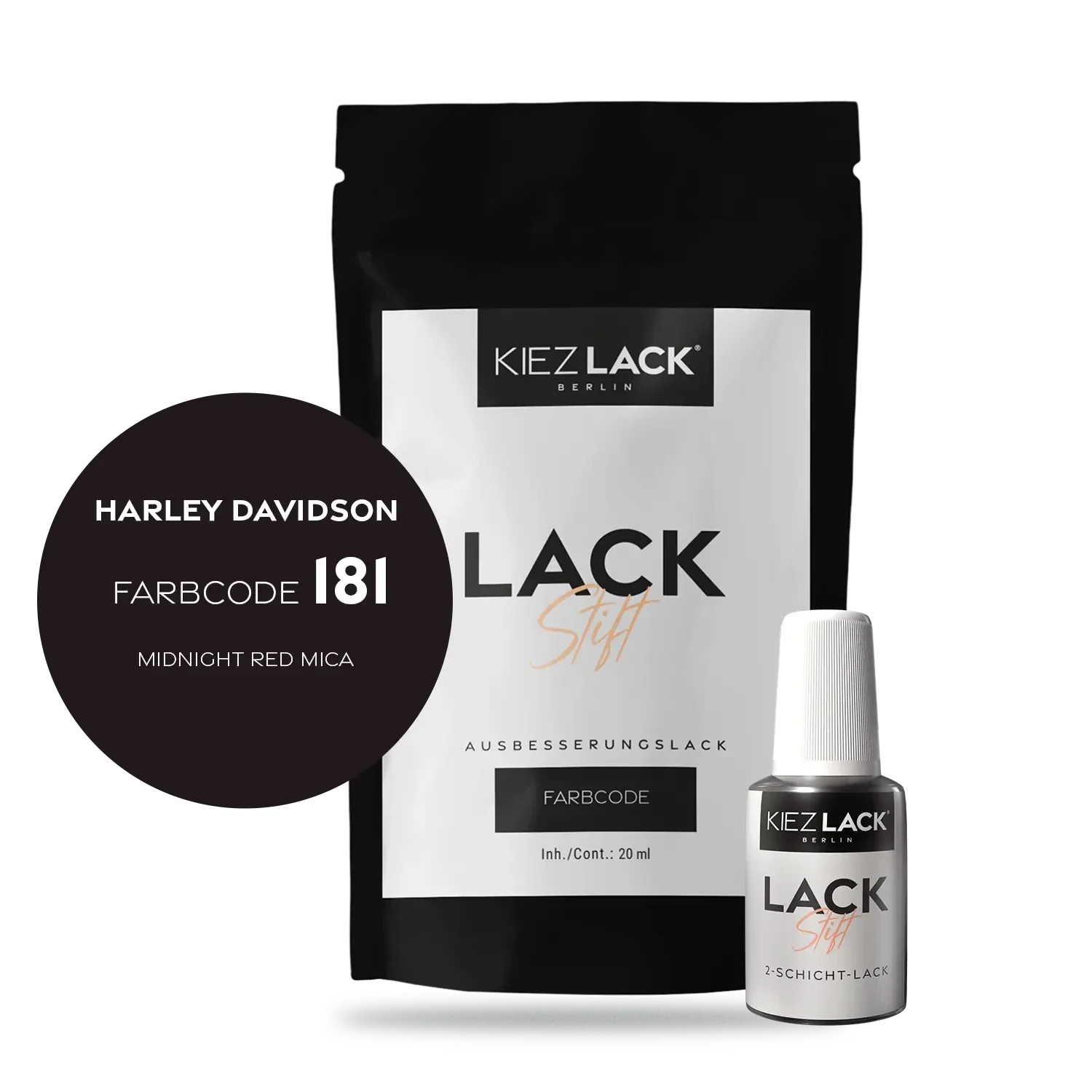 Kiezlack Motorradlack Lackstift Harley Davidson 181 MIDNIGHT RED MICA