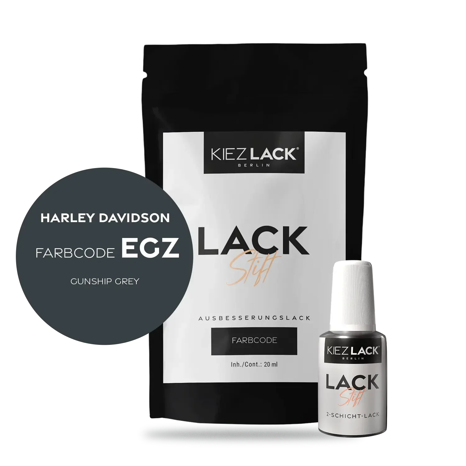 Kiezlack Motorradlack Lackstift Harley Davidson 187 GUNSHIP GREY
