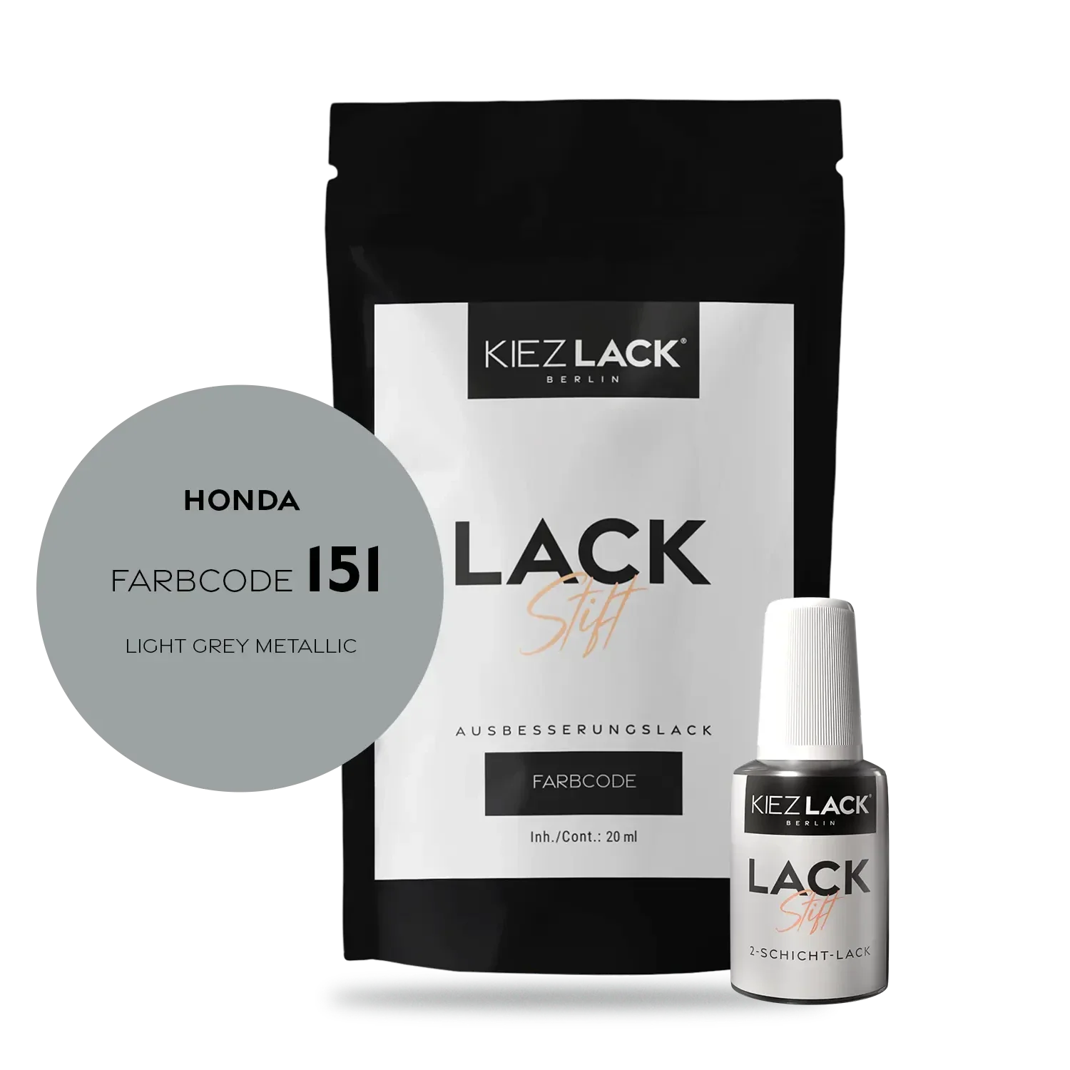 Kiezlack Motorradlack Lackstift Honda 151 LIGHT GREY METALLIC