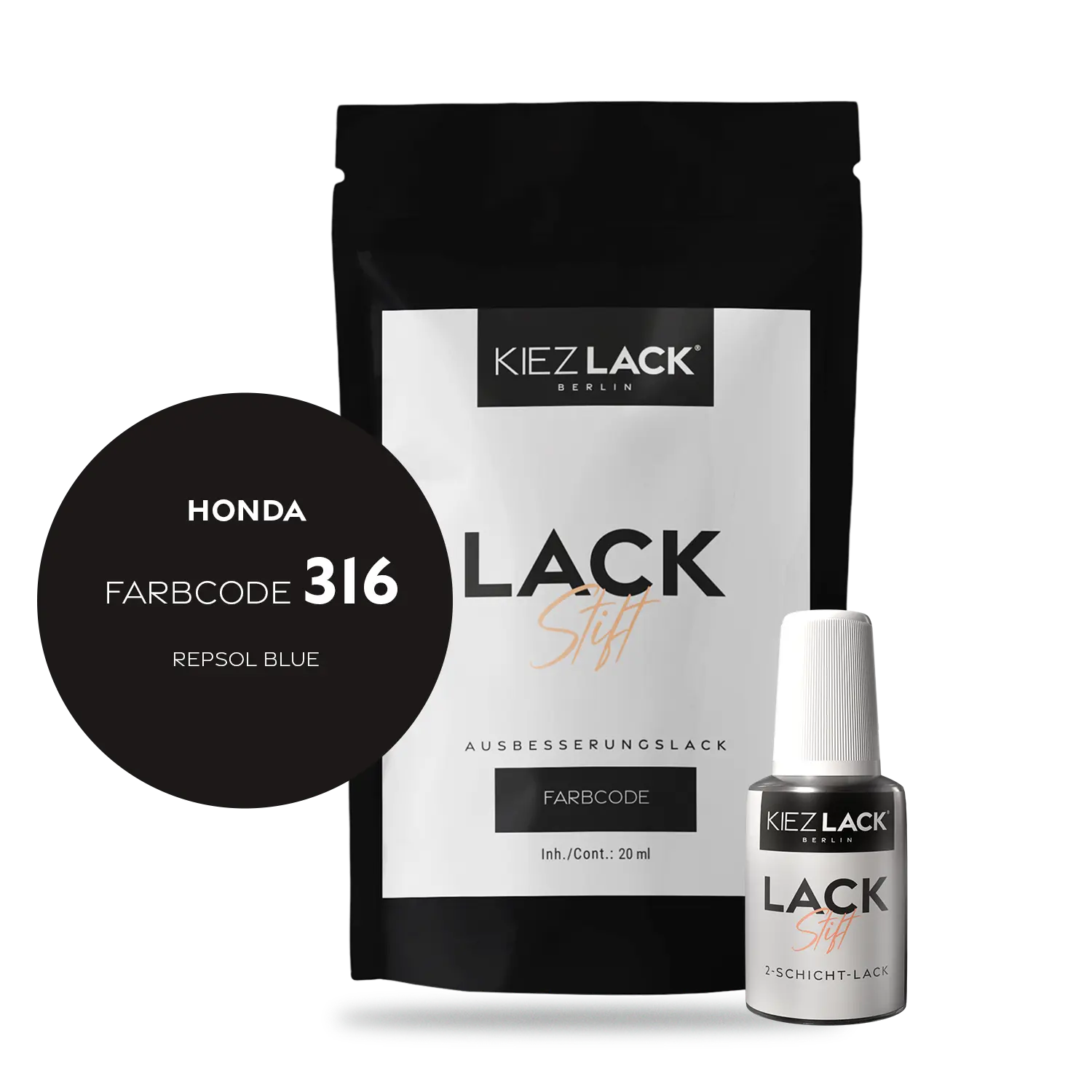 Kiezlack Motorradlack Lackstift Honda 316 REPSOL BLUE