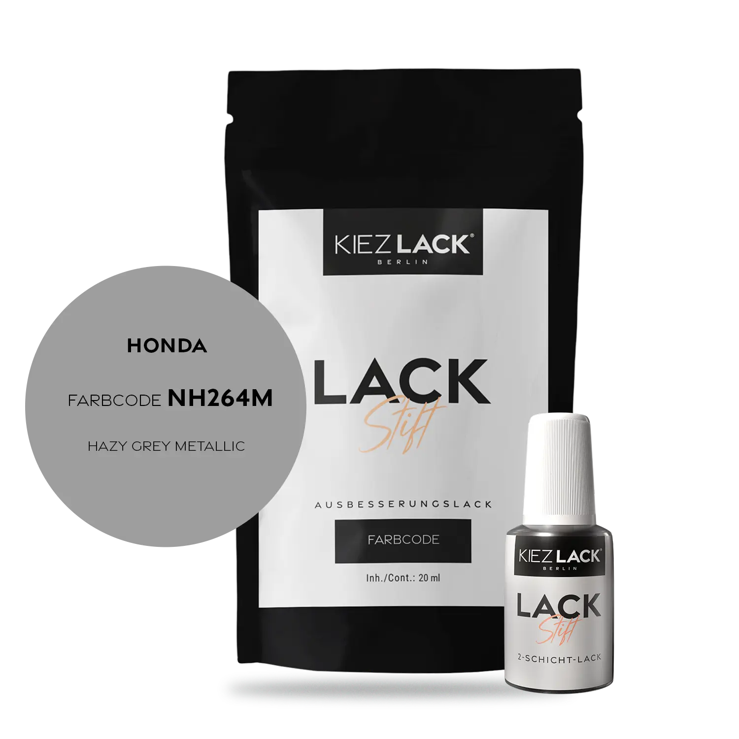 Kiezlack Motorradlack Lackstift Honda 397 HAZY GREY METALLIC