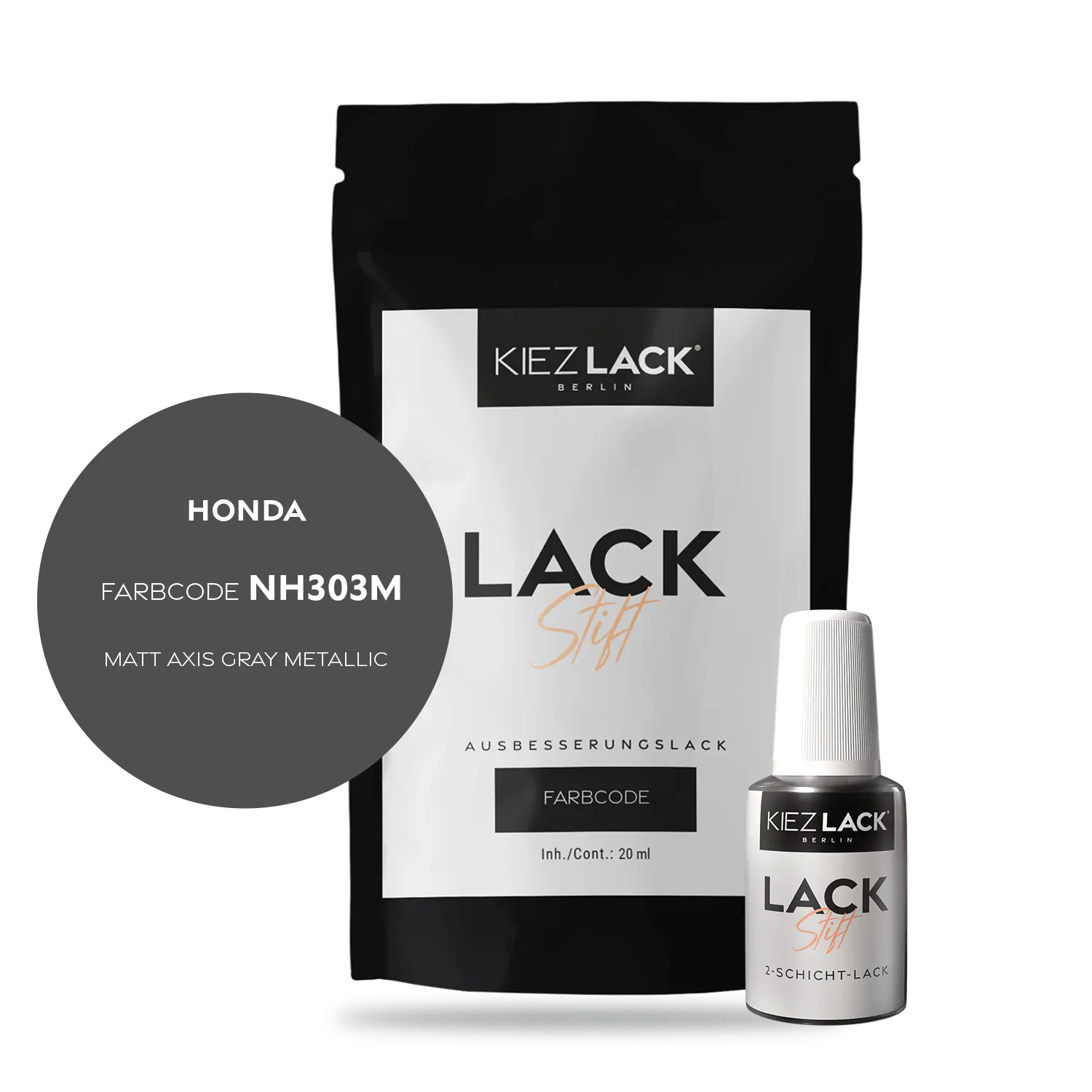 Kiezlack Motorradlack Lackstift Honda 355 MATT AXIS GRAY METALLIC