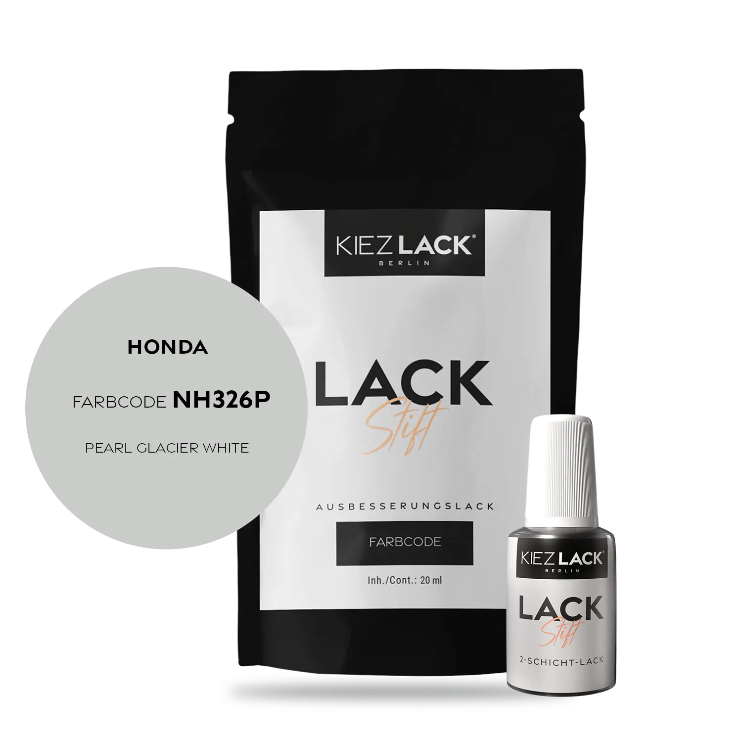Kiezlack Motorradlack Lackstift Honda 360 PEARL GLACIER WHITE