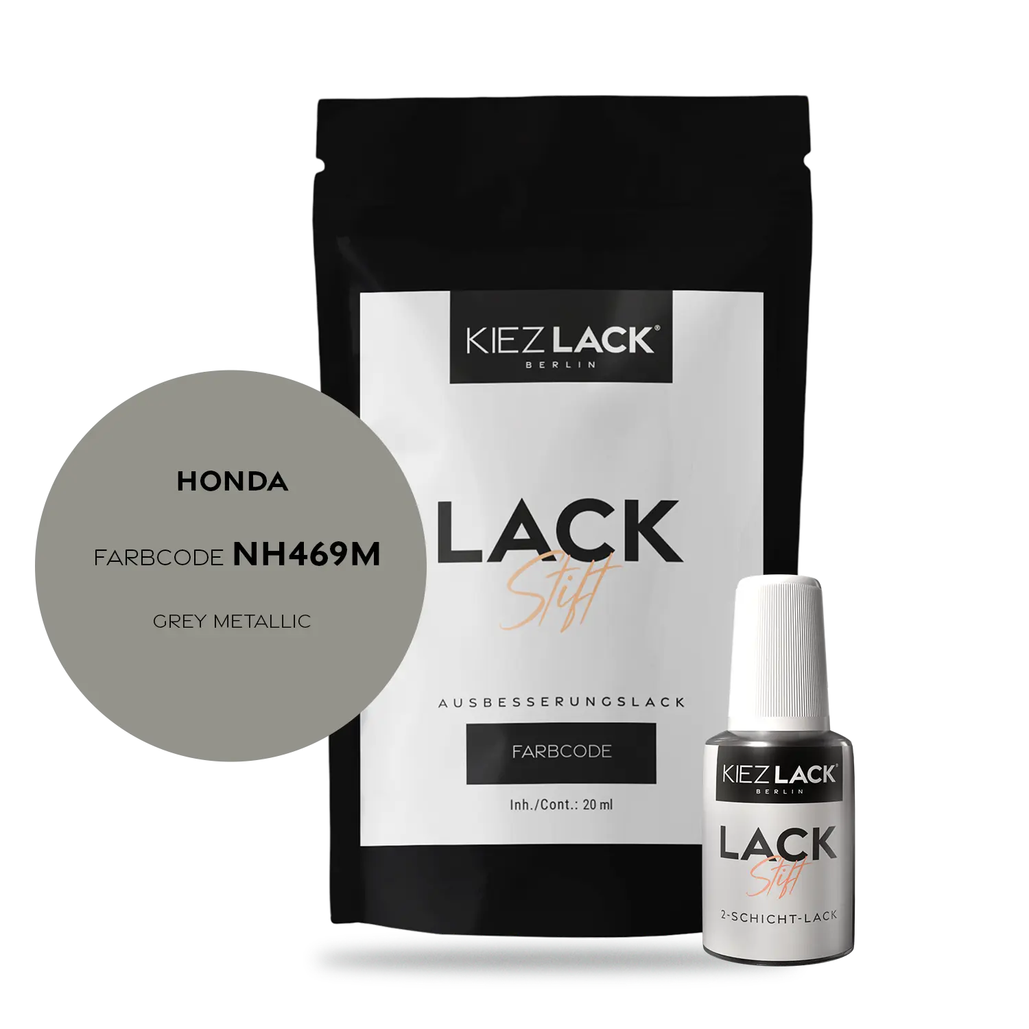 Kiezlack Motorradlack Lackstift Honda 162 GREY METALLIC