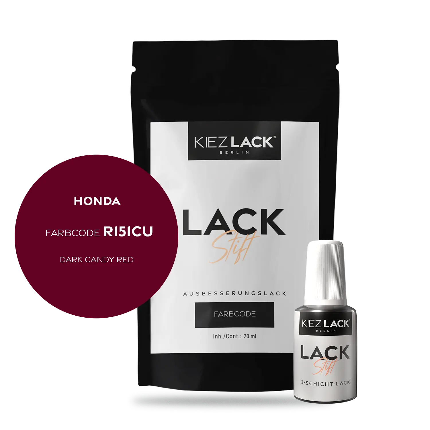 Kiezlack Motorradlack Lackstift Honda 261 DARK CANDY RED
