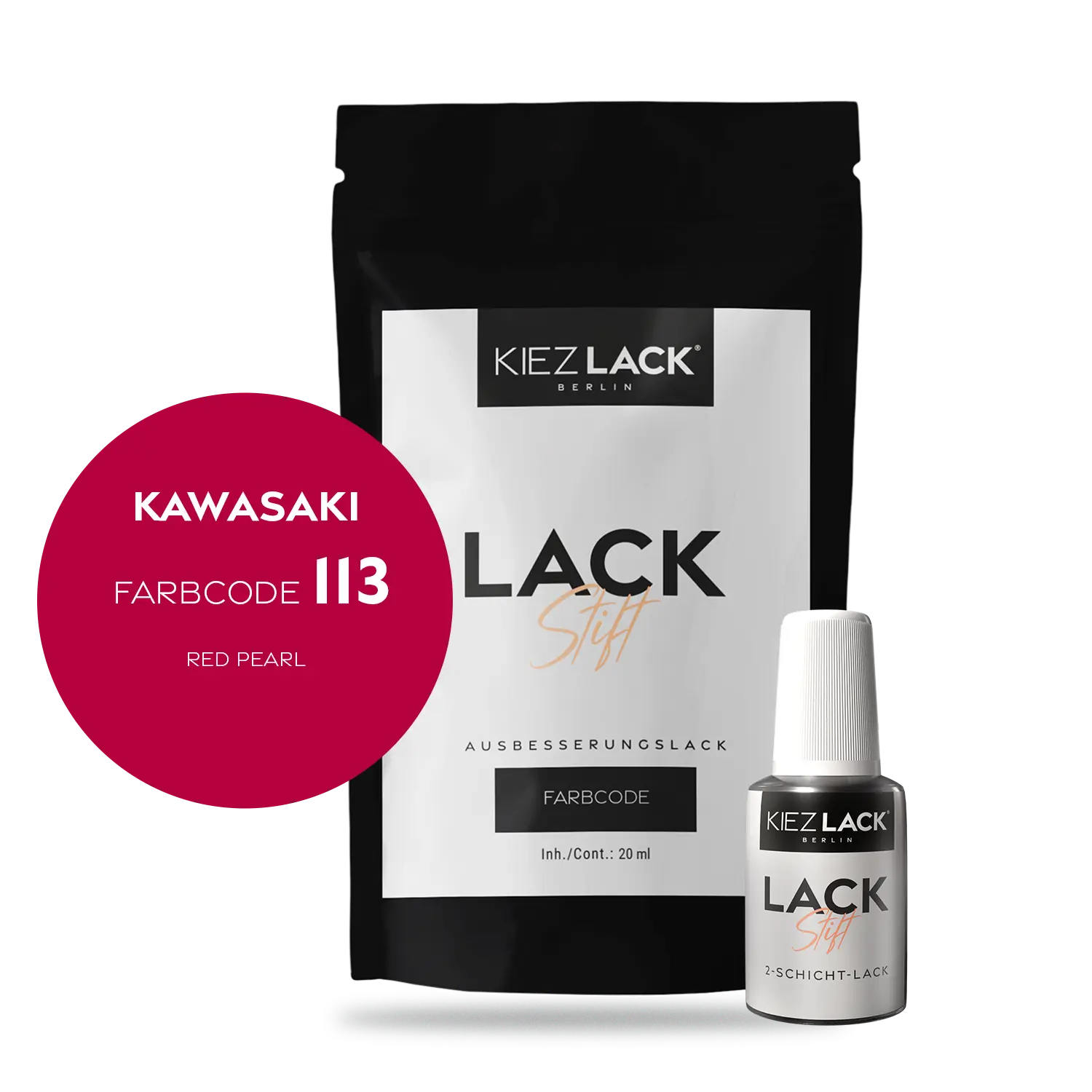 Kiezlack Motorradlack Lackstift Kawasaki 119 RED PEARL