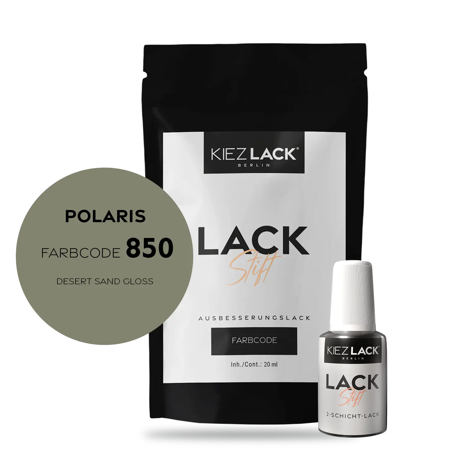 Kiezlack Motorradlack Lackstift Polaris 850 DESERT SAND GLOSS