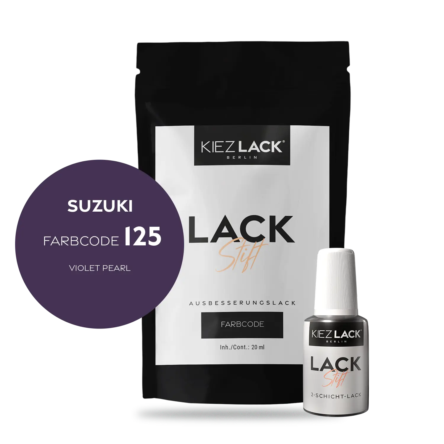 Kiezlack Motorradlack Lackstift Suzuki 125 VIOLET PEARL