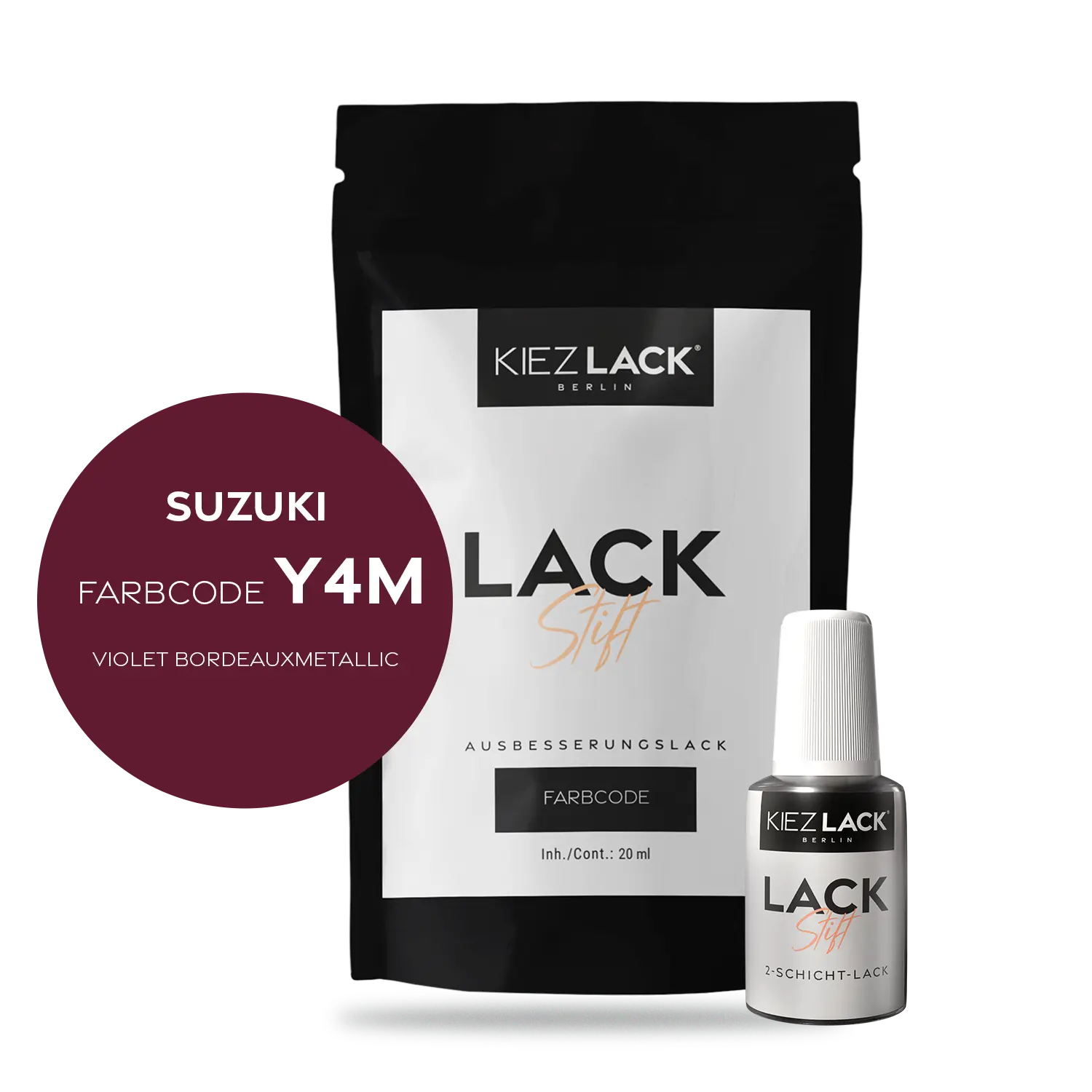 Kiezlack Motorradlack Lackstift Suzuki Y4M VIOLET BORDEAUXMETALLIC