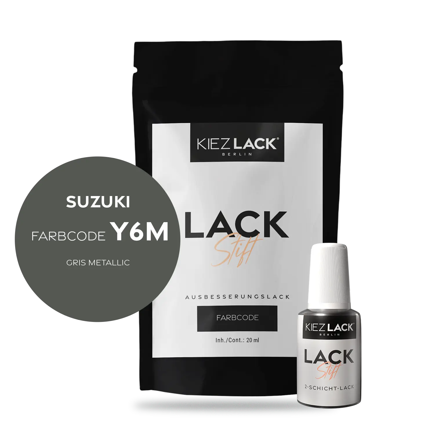 Kiezlack Motorradlack Lackstift Suzuki 200 GRIS METALLIC
