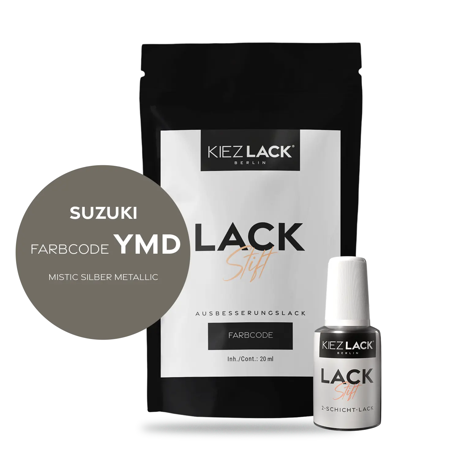Kiezlack Motorradlack Lackstift Suzuki 213 MISTIC SILBER METALLIC