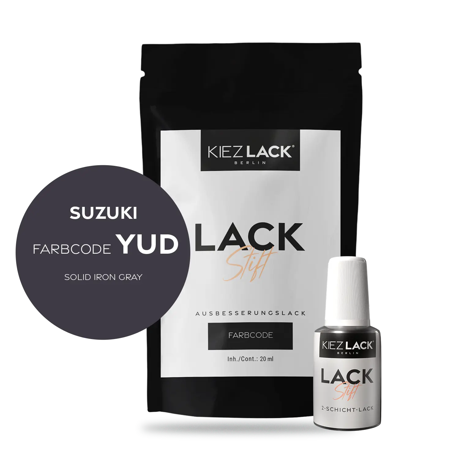 Kiezlack Motorradlack Lackstift Suzuki 227 SOLID IRON GRAY