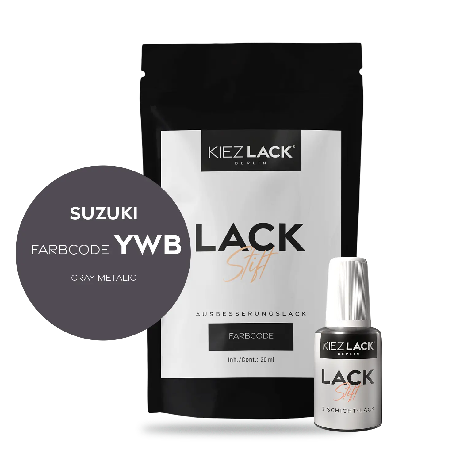 Kiezlack Motorradlack Lackstift Suzuki 223 GRAY METALIC