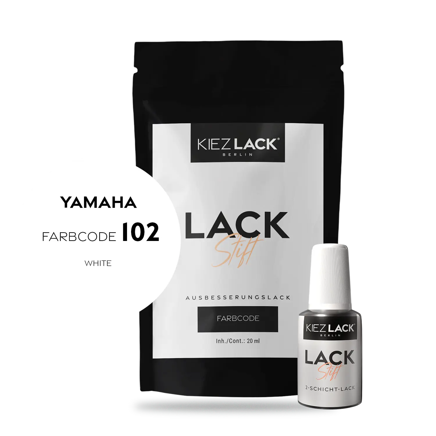 Kiezlack Motorradlack Lackstift Yamaha 101 WHITE