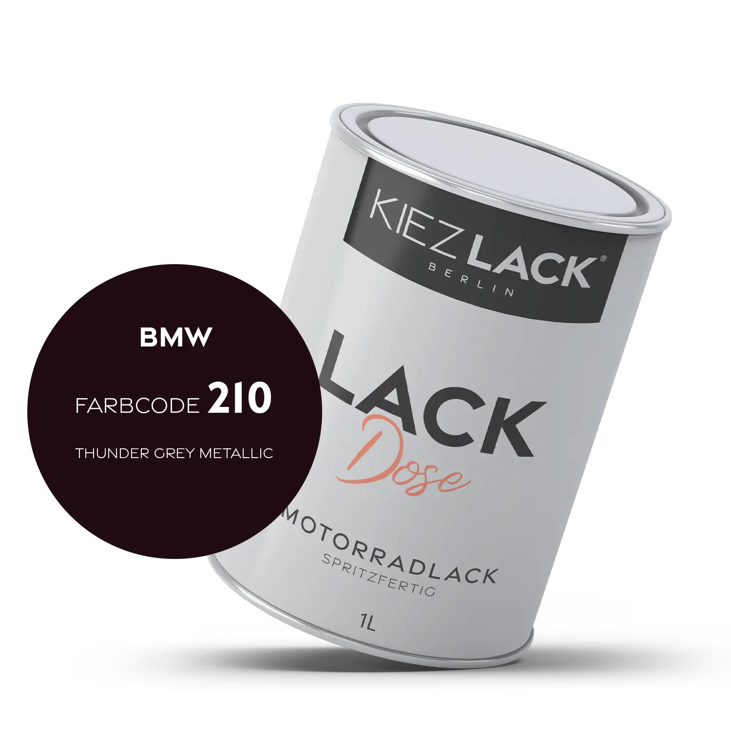 Kiezlack 1K Motorradlack Basislack Lackdose BMW 210 THUNDER GREY METALLIC