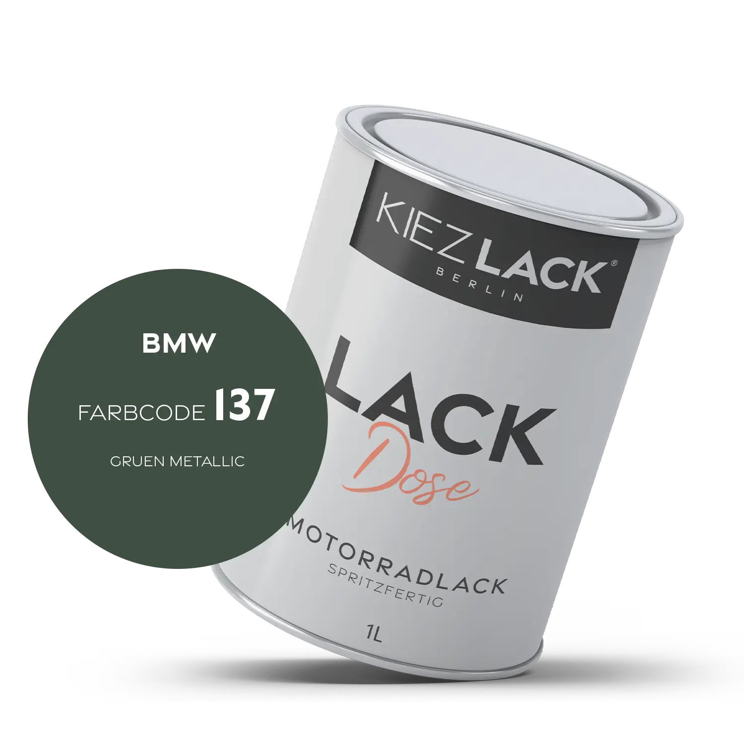 Kiezlack 1K Motorradlack Basislack Lackdose BMW 137 GRUEN METALLIC