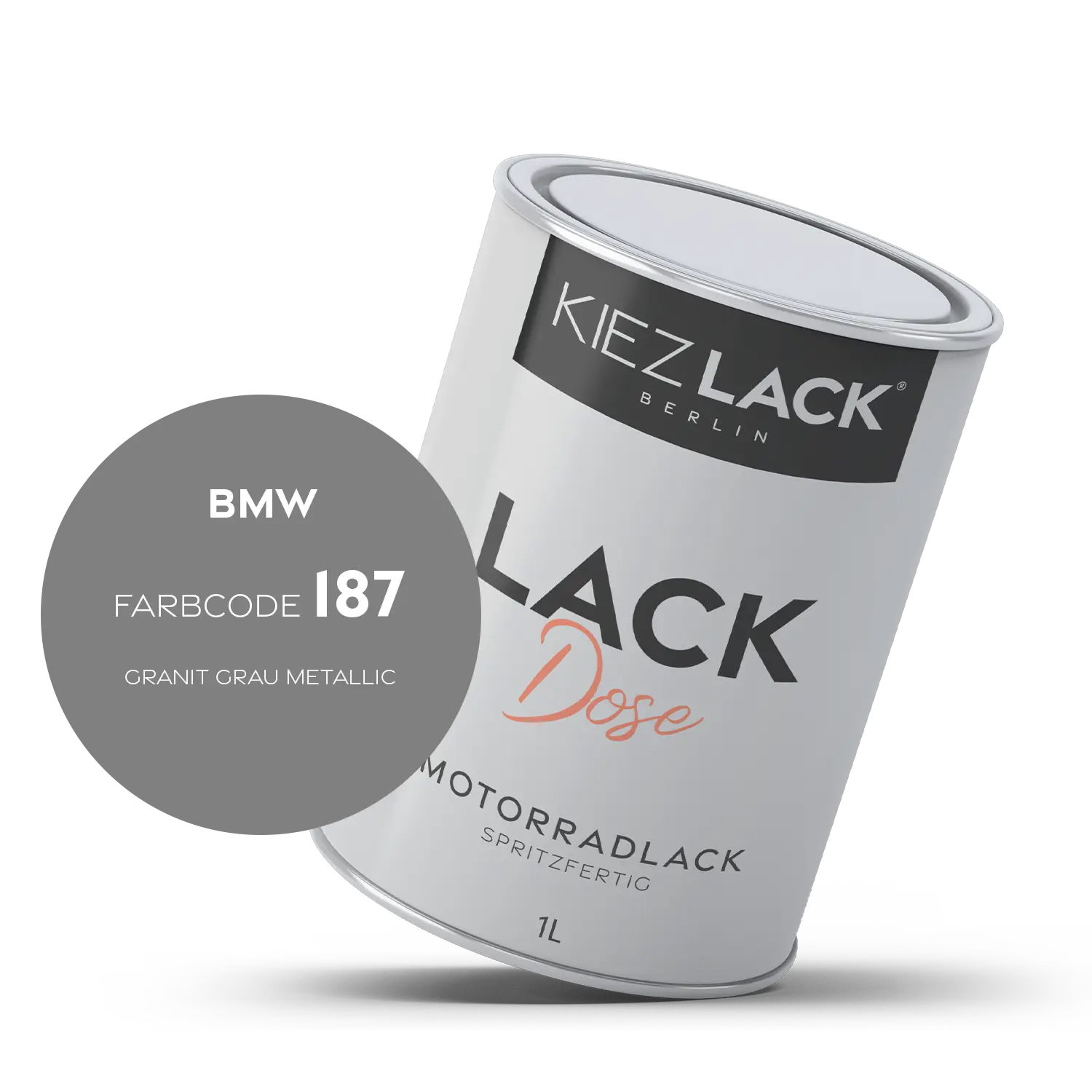 Kiezlack 1K Motorradlack Basislack Lackdose BMW 187 GRANIT GRAU METALLIC